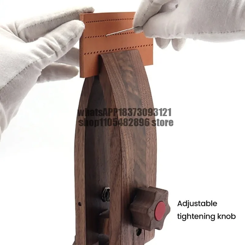 Hand Sewing Wooden Clip Adjustable Clamp Foldable Leather Sewing Tool DIY Stitching Fixed Rack