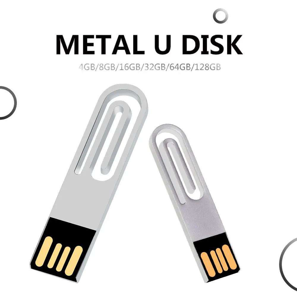 Creative Metal USB Pendrive 4GB 8GB 16GB 32GB 64GB 128GB Music Flash Pen Drive Memory Stick Company Gift U-disk