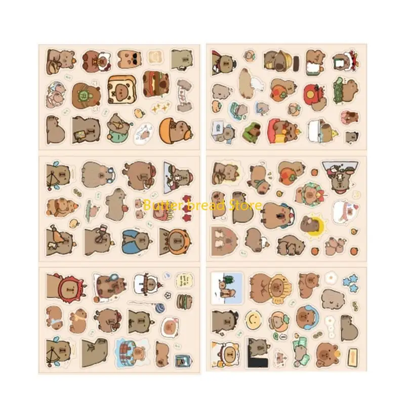 Pegatina animales animales W89C Pegatina estética resistente agua para laptop álbumes recortes