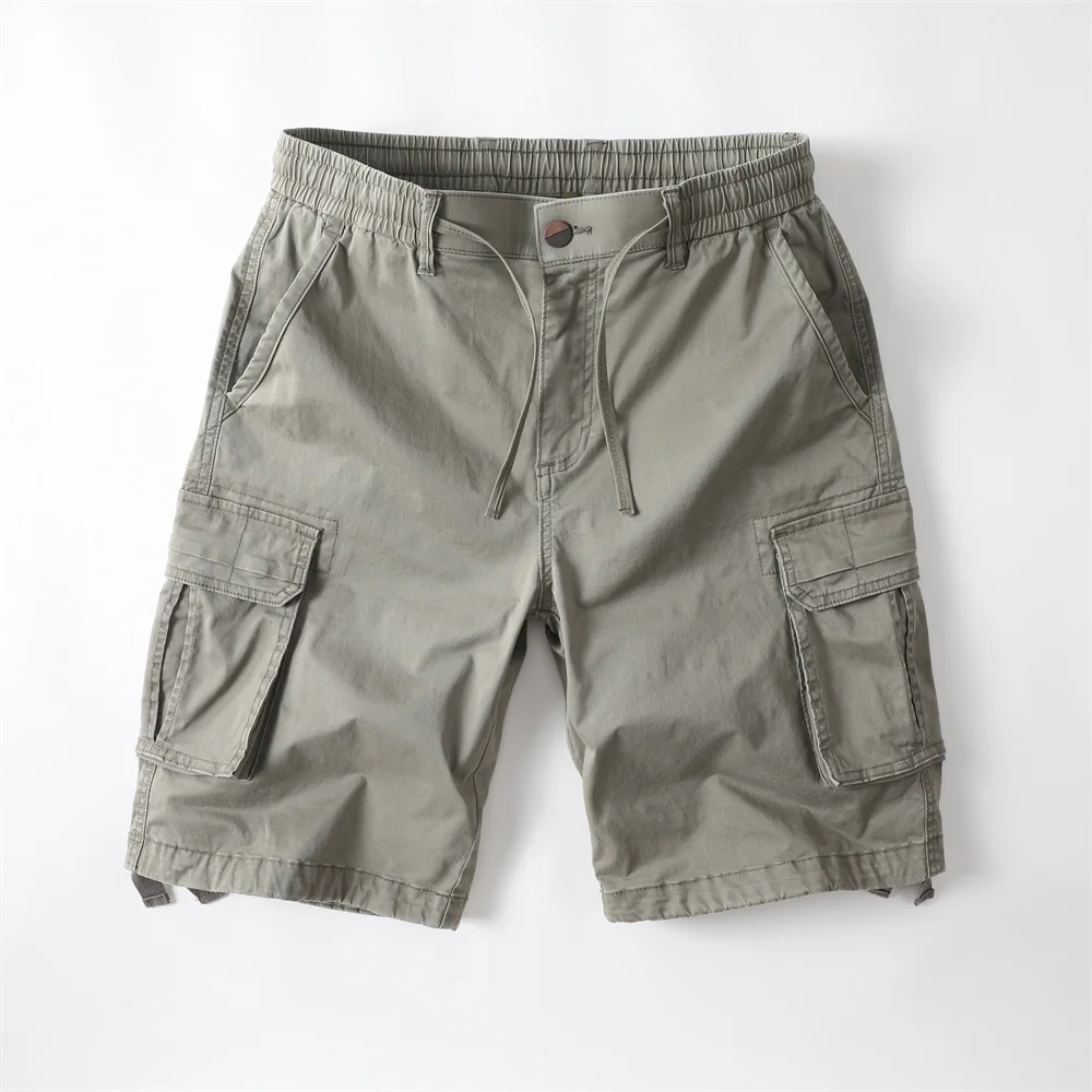 Men's Summer Casual Shorts Multi-Pockets Cargo Tactical Shorts Knee Length Fashion Shorts Outdoor Sports Shorts