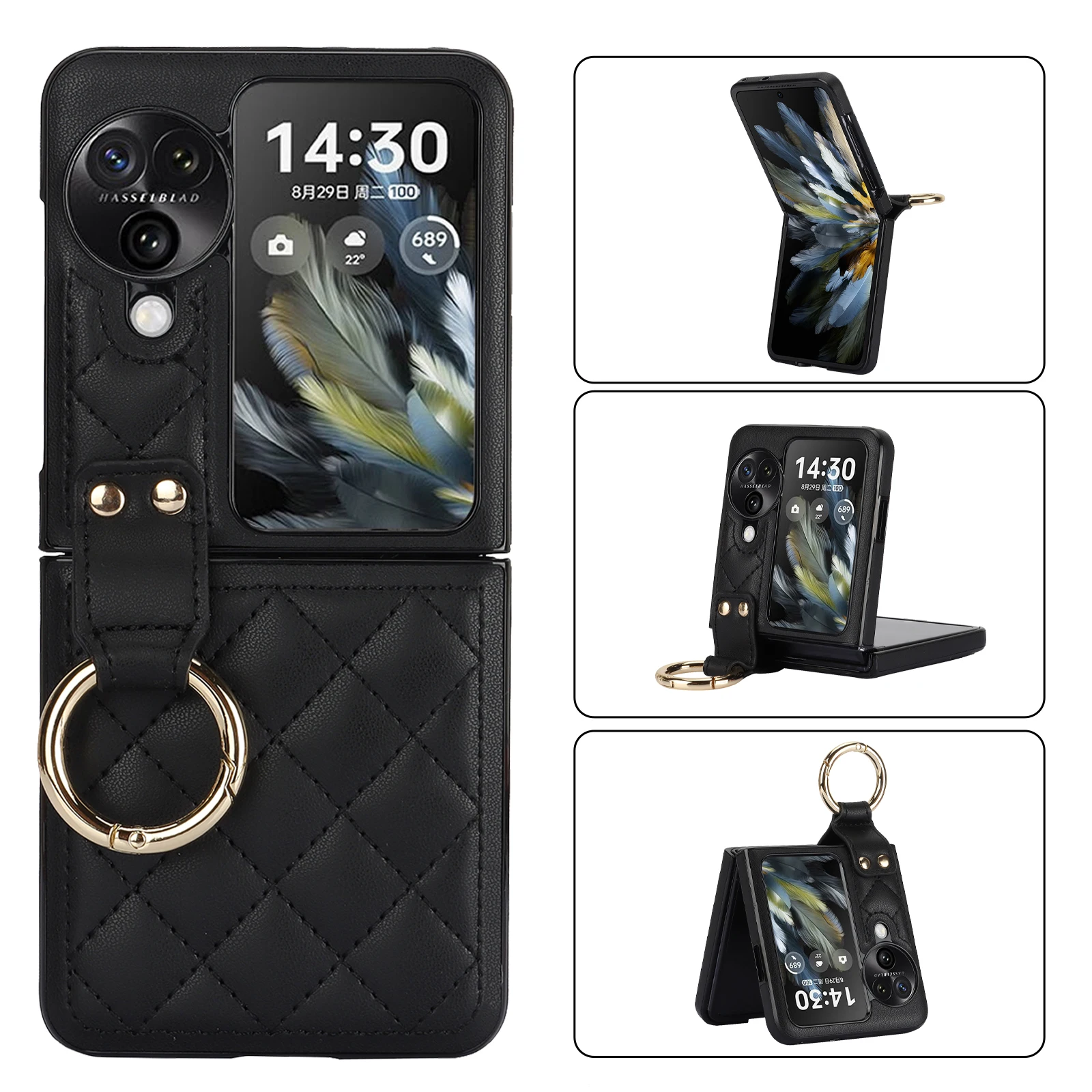 

Cover For OPPO FIND N2 FLIP N3 FLIP Case Hard PC For Samsung Zflip3 zflip4 z flip5 zflip5 Coque Protective Sleeve With Ring