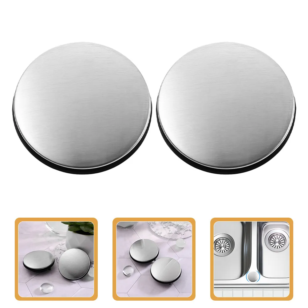 

6Pcs Stainless Steel Sink Hole Cover Set Kitchen Sink Accessory Faucet Hole Filler Washbasin Cap Aesthetic Easy Install Leak