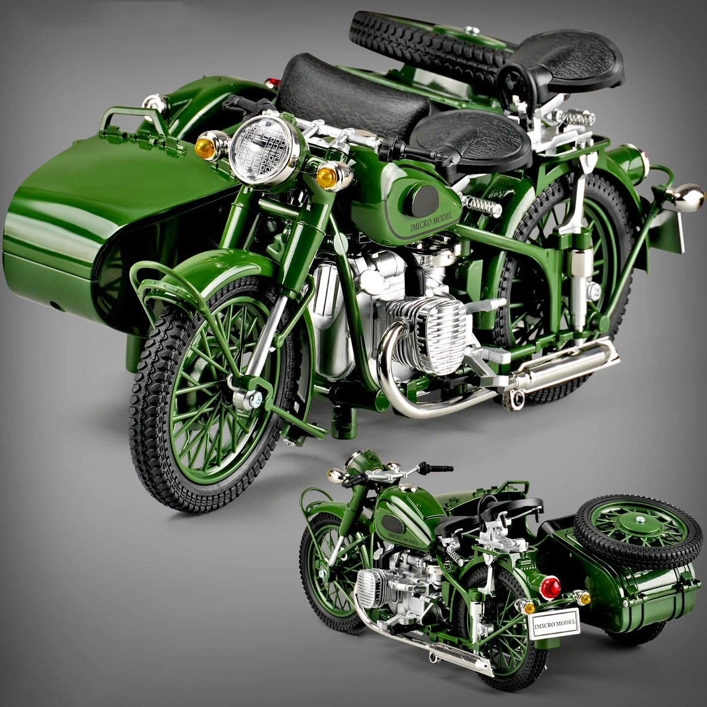 

1:10 Tricycle Motorcycle Alloy Die Cast Motorcycle Model Toy Vehicle Collection Sound and Light Off Road Autocycle Toys Car