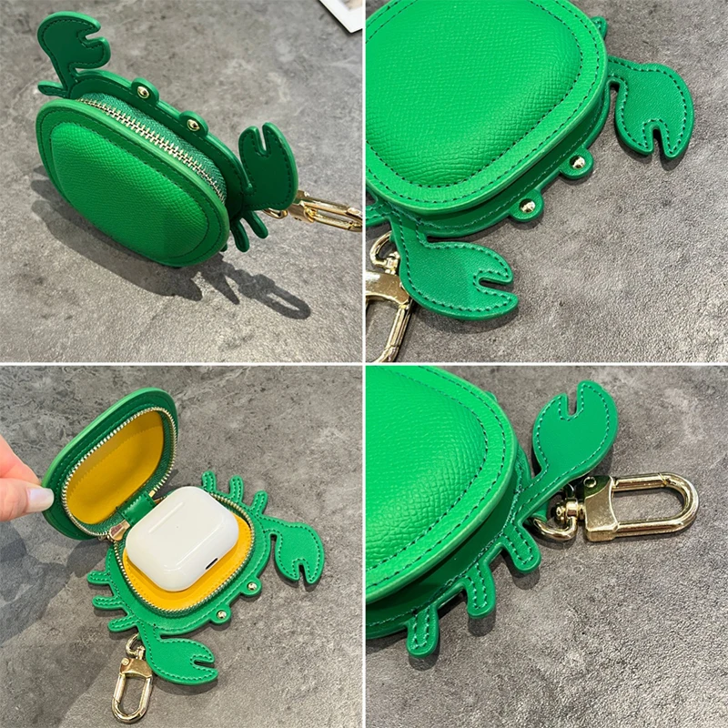 Small Crab Coin Purse New Design Bag Pendant Fit Earphone Multicolor Bag Keychain Lipstick Bag Valentine's Day Gifts For Couples