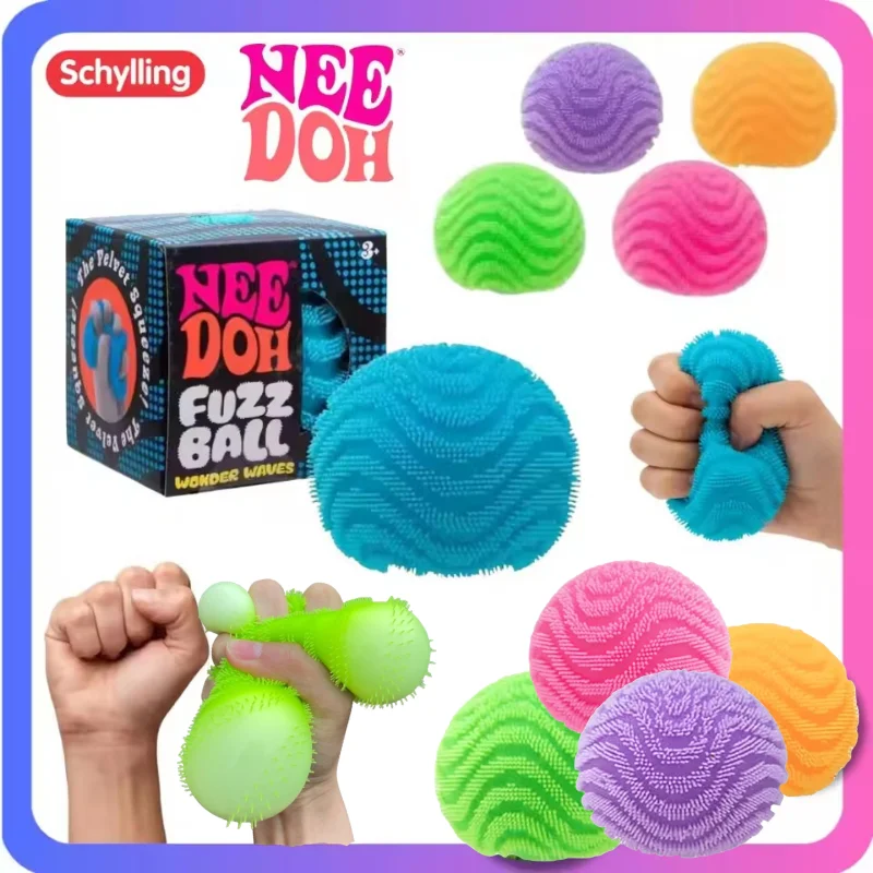 NeeDoh Fuzz Ball Blind Box Serie Desktop-Ornament Stressabbau-Spielzeug Geeignet für Menschen unter Druck Spaßiger Weicher Stressball