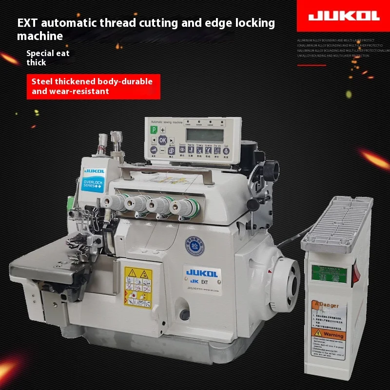 Direct Drive EXT Synchronized Overlock Machine for Thick Materials and Coral Fleece Ultra-Thick Edge Sewing Machine
