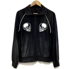 2024 Number Nine Skeleton Velvet Embroidered Zipper Jacket Loose cardigan Jacket WY1107