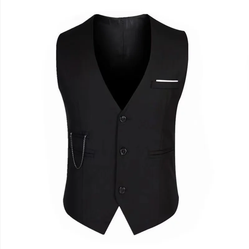 7XL Wysokiej jakości kamizelki dla mężczyzn Slim Fit Męska kamizelka garniturowa Męska kamizelka Gilet Homme Casualowa bezrękawnikowa formalna kurtka biznesowa