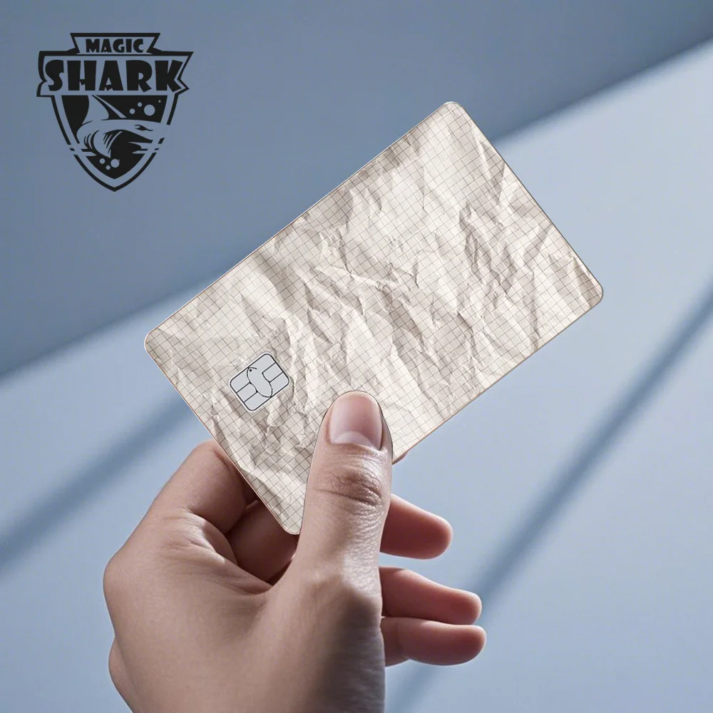 Magischer Hai Lustiger Fußball Geld Meme Totenkopf Einkaufs-3M Wasserdichter Aufkleber-Film für Debit Metro Kreditkarten Vorderseite – Detail 14