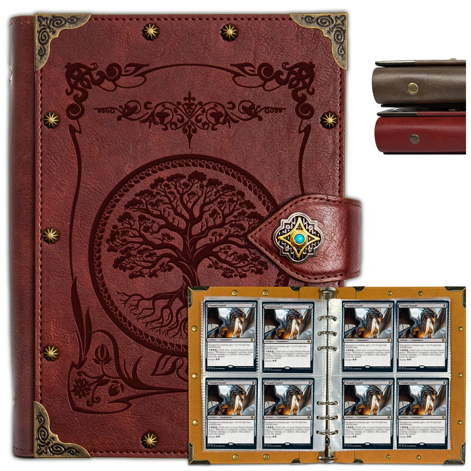 

Trading Card Binder for MTG/YGO/PTCG/Game Cards, Holds 240 Cards,Premium Collector Card Album for Standard Cards