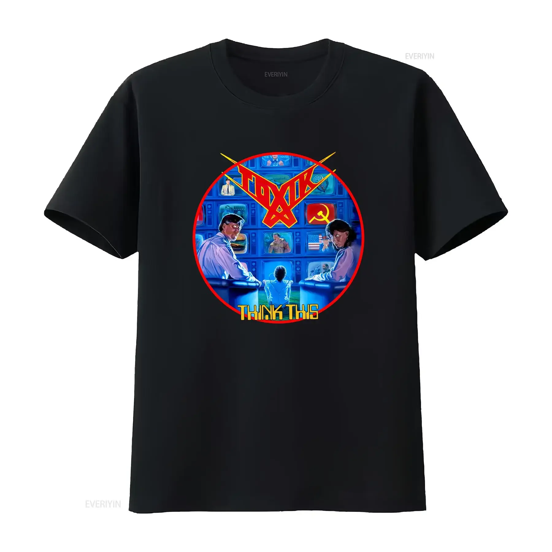 Camiseta TOXIK THINK THIS 1989 de algodón negro, talla S a 5XL, DA691, estilo vintage, unisex, ligeramente elegante, suave