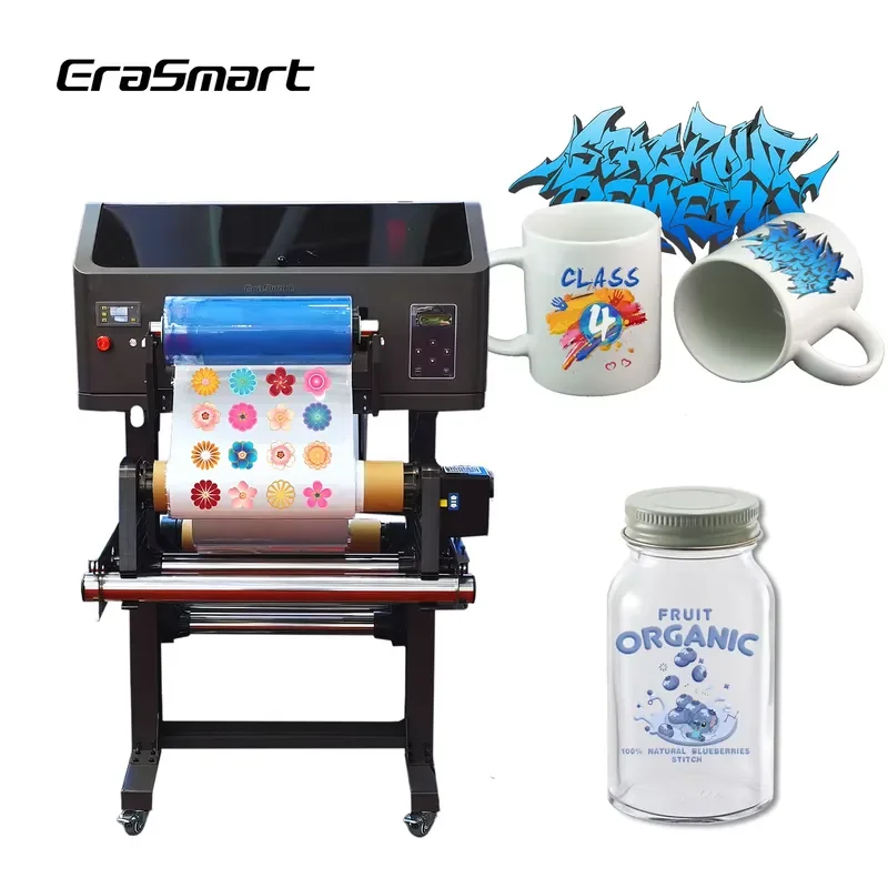 for High Speed 2 XP600 Print Head UV Dtf Thin Film Printer All in One 2 in 1 A3 30cm Roll UV Dtf Sticker Printer with