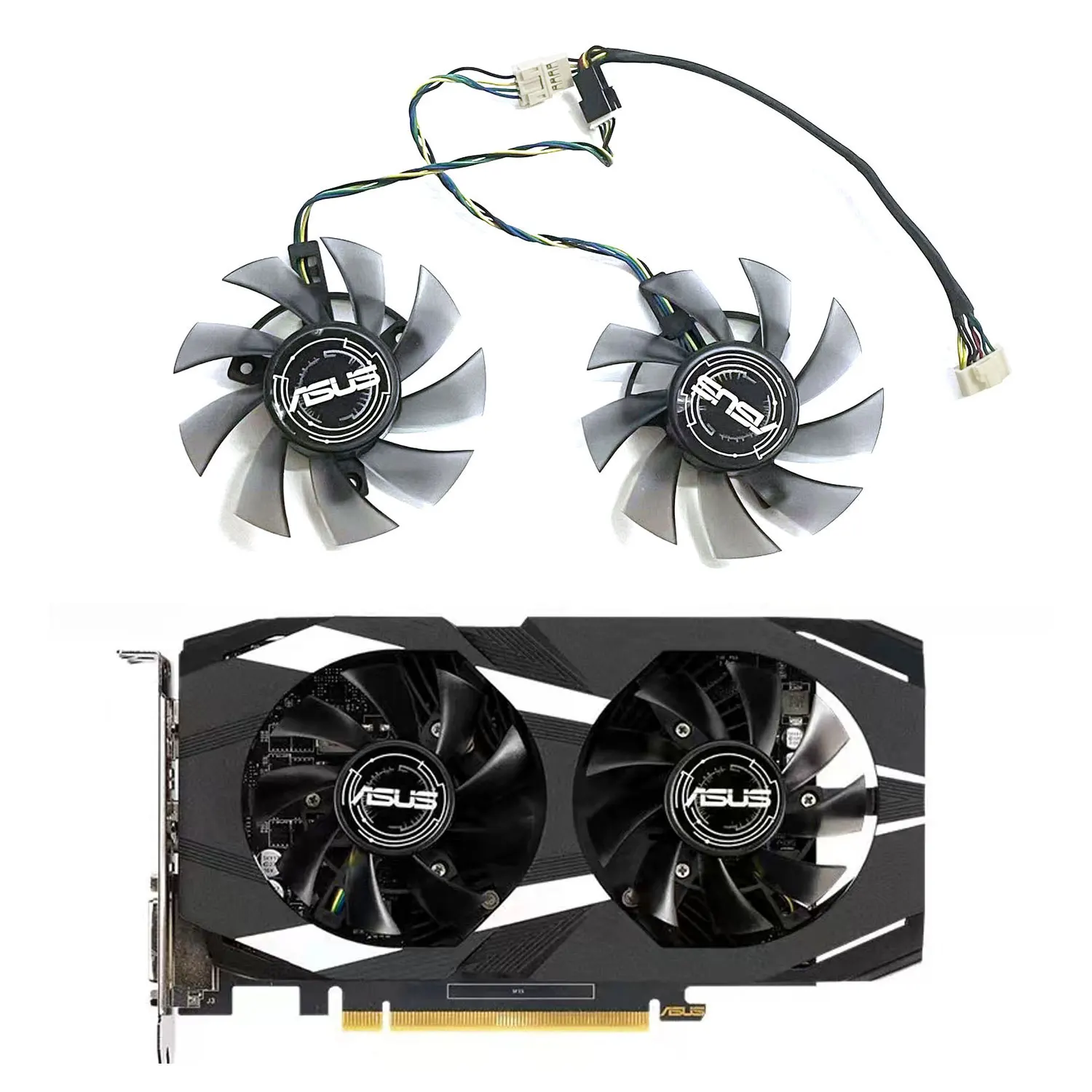 

New 75MM 6PIN FD8015U12S GTX1650 1660 GPU fan for ASUS GTX 1650 1660Ti dual graphics card fan