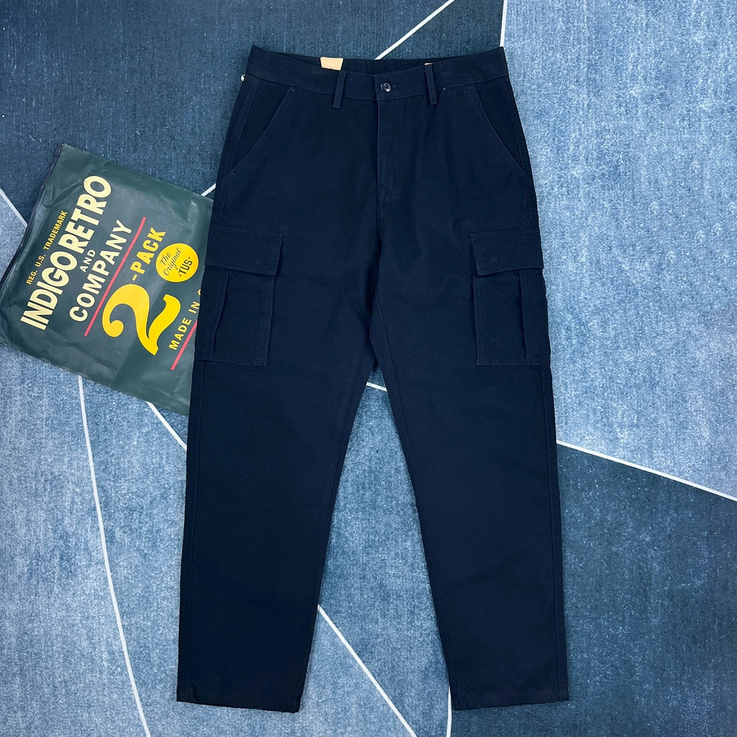 春秋新作 アメリカンレトロ ヘビーウェイト織り カーゴパンツ メンズ 100% コットン ウォッシュ加工 ストレート カジュアル マルチポケット トラウザーズ