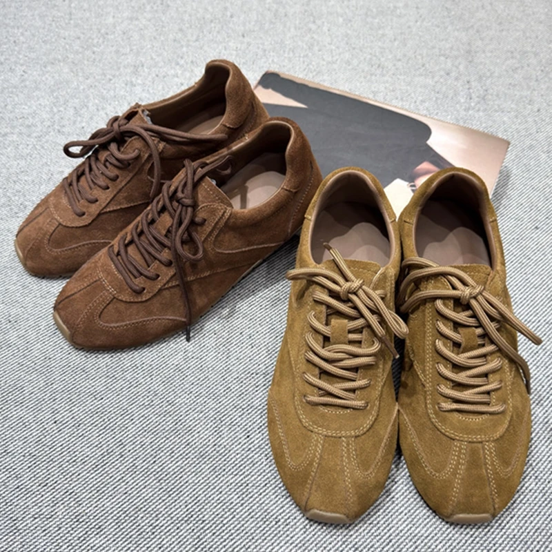 AIYUQI 2026 New Women's Sneakers Shoe Flat Non-slip German Training Shoes Women Plus Size Genuine Leather Spring Girl Shoes image 5