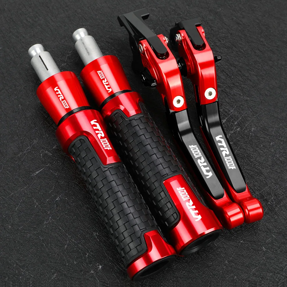 Motorcycle Brake Clutch Levers 22MM 24MM Handlebar Handle Grips Ends For Honda VTR1000 VTR1000F VTR 1000F FIRESTORM 1997-2007