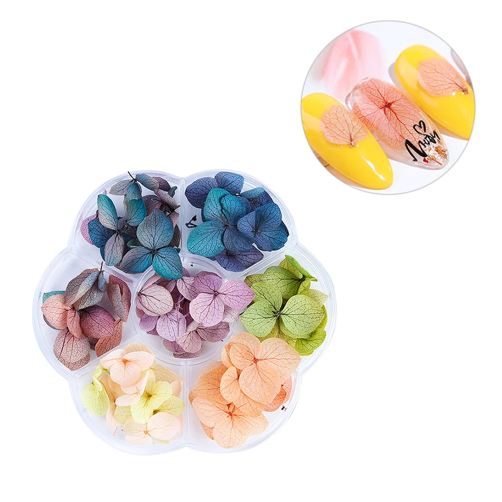 

1 Box of 50pcs Nail Dried Flowers Preserved Gradient Maple Leaf Nail Tips Sticker Manicure Decoration (Style 2)