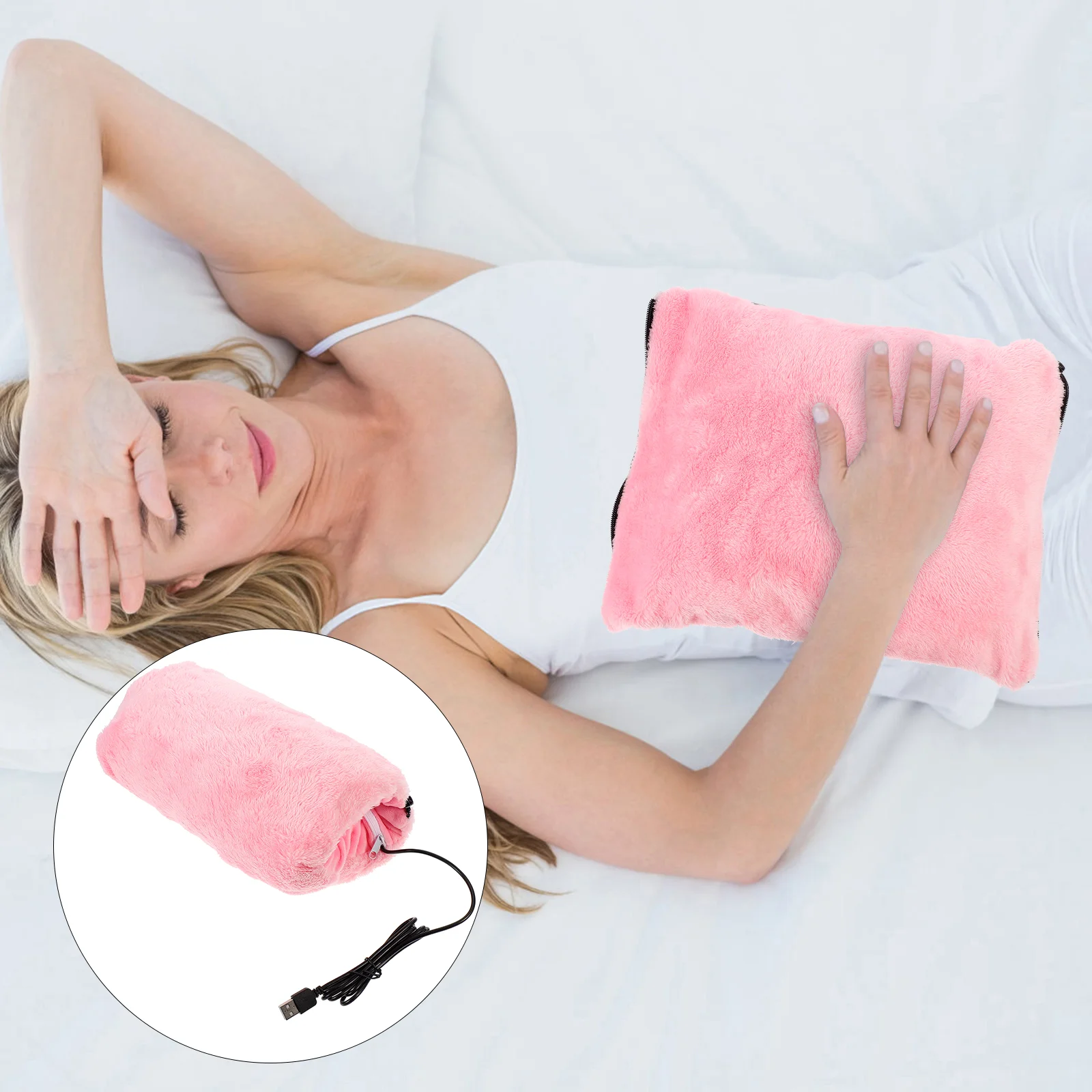 

USB Hand Warmer Birthday Gift Rechargeable Warmers Keep Flannel Pillow Muffs Women's Heating Pad