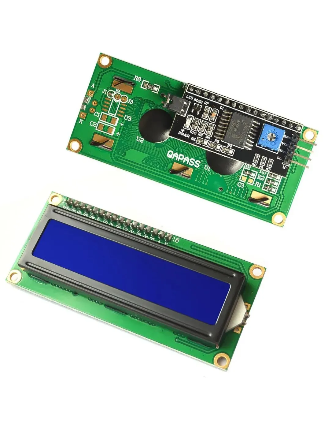 LCD1602 1602 LCD Module Blue / Yellow Green Screen 16x2 Character LCD Display PCF8574T PCF8574 IIC I2C Interface 5V for arduino