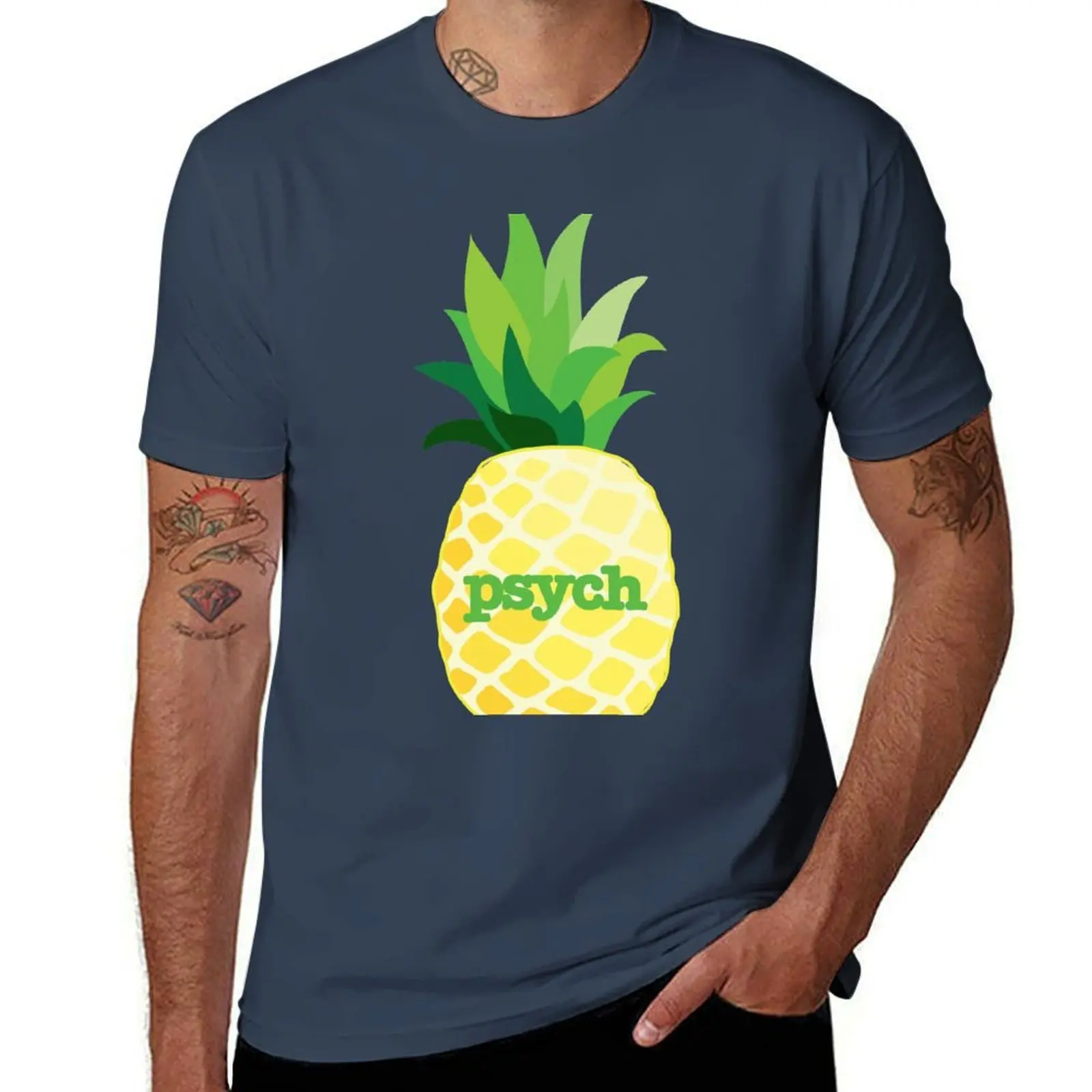 

Psych TV- Pineapple T-Shirt Simple Casual Short Sleeve Tee