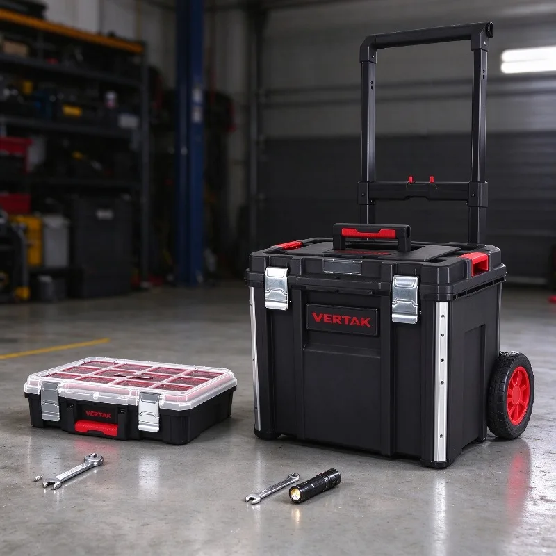 Hardware Tool Case Stacking Combinatorial Tool Cases Part Pull Rod Cases with Wheels Multifunctional Storage Tools Packaging