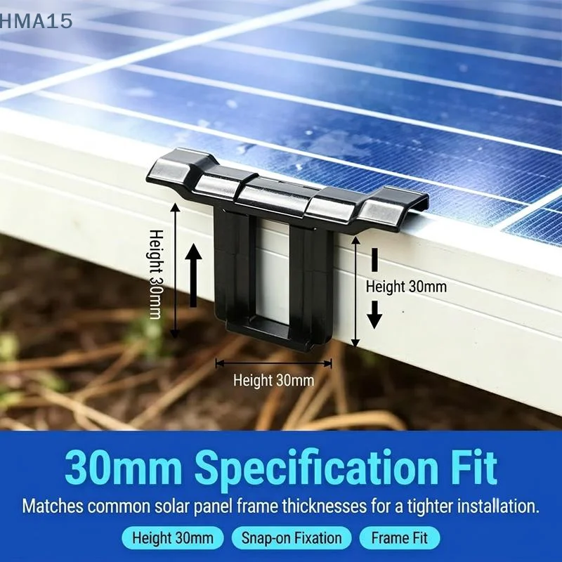 【YA】10Pcs Solar Panel Drainage Clips PC Material For PV Modules Cleaning