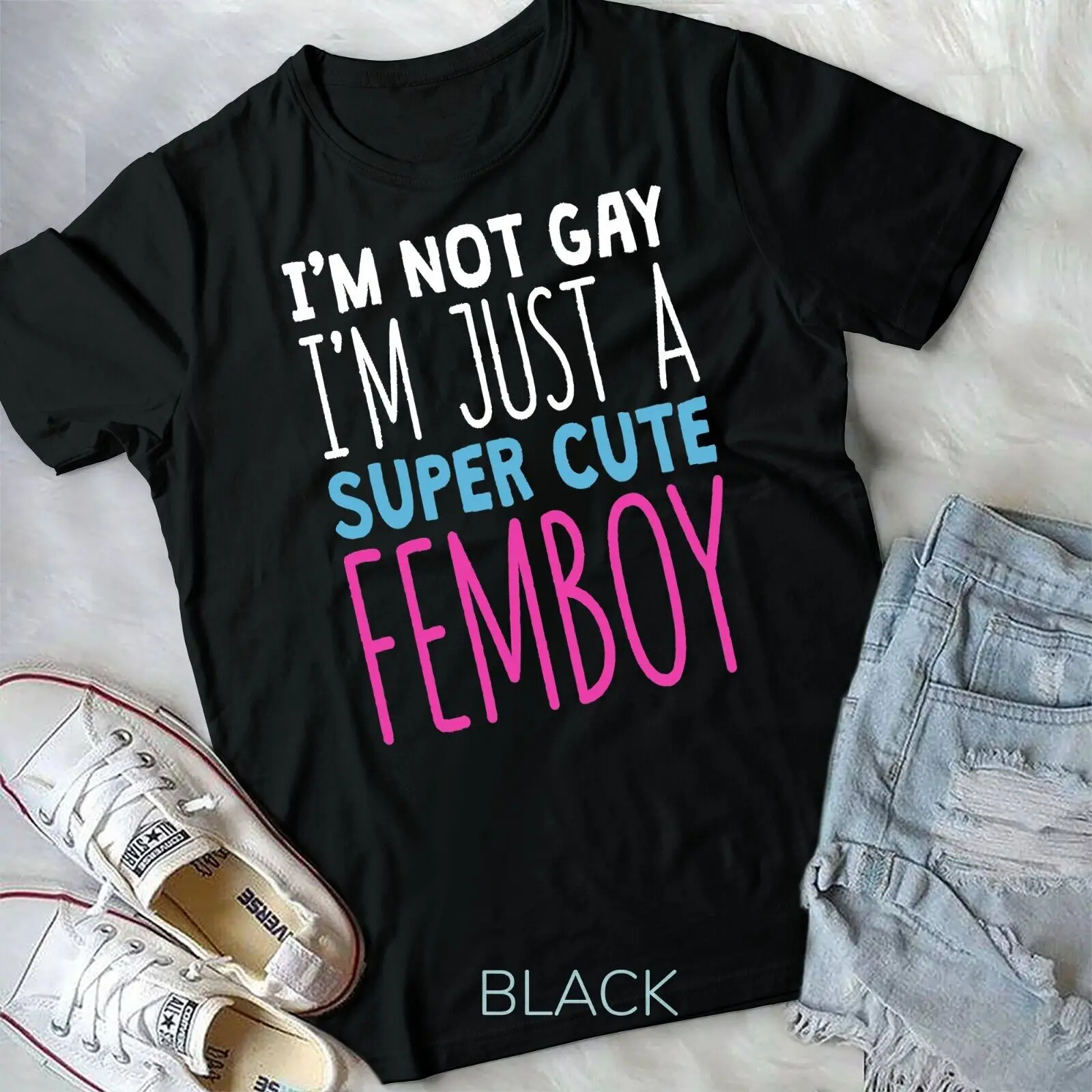 

Funny Femboy I'm Not Gay I'm A Super Cute Femboy Baseball Unisex T-shirt