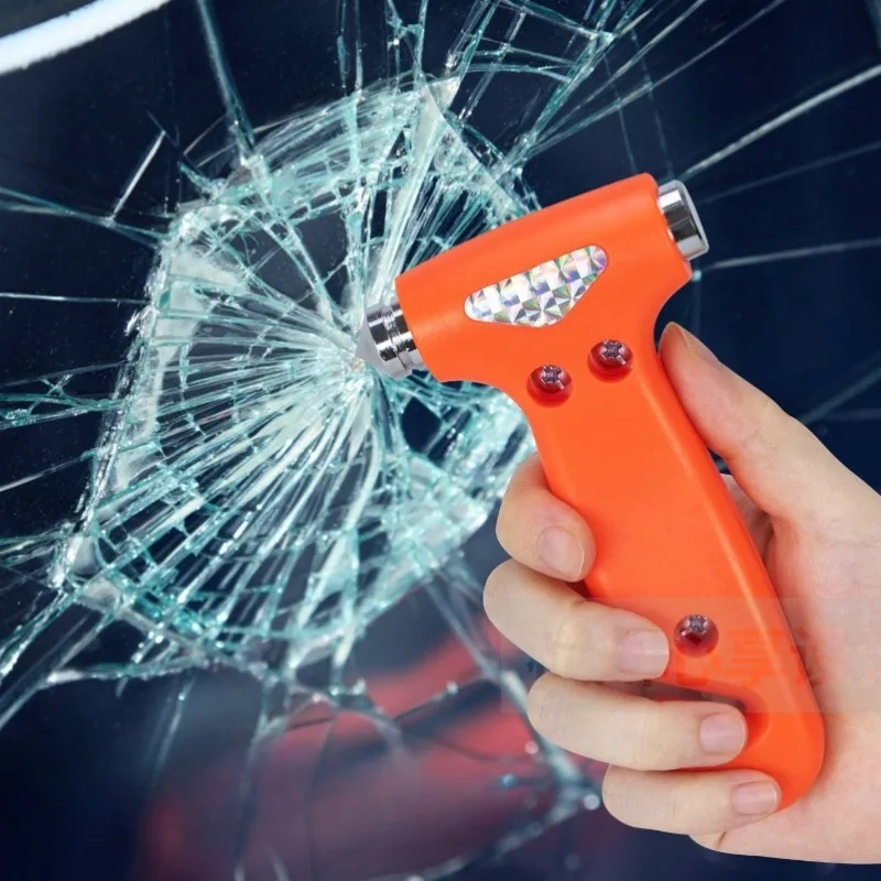 Car-mounted Escape Hammer Window-breaking Device Combined with Safety Strap Multi-functional Rescue Hammer