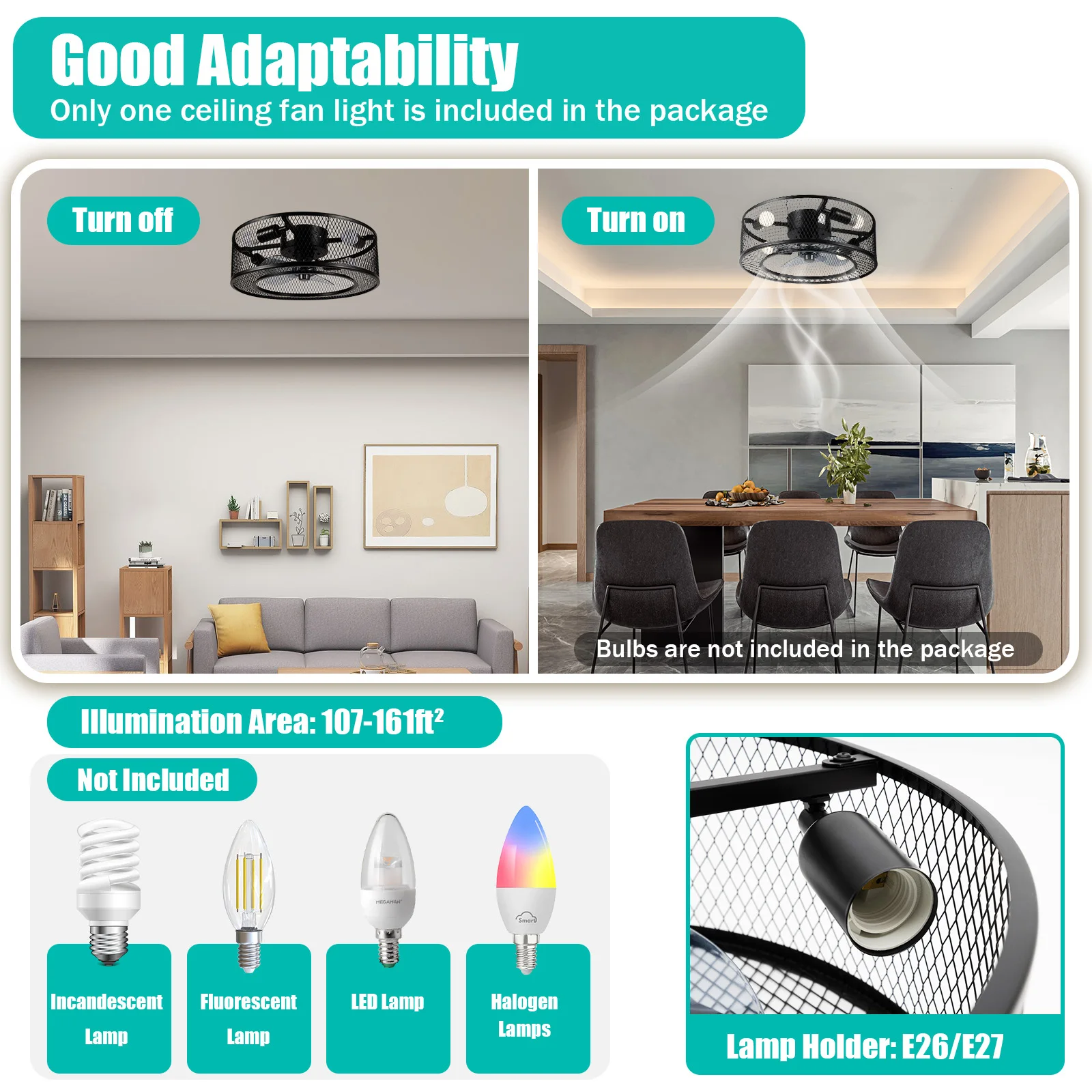 18" Ceiling Fans Wi…