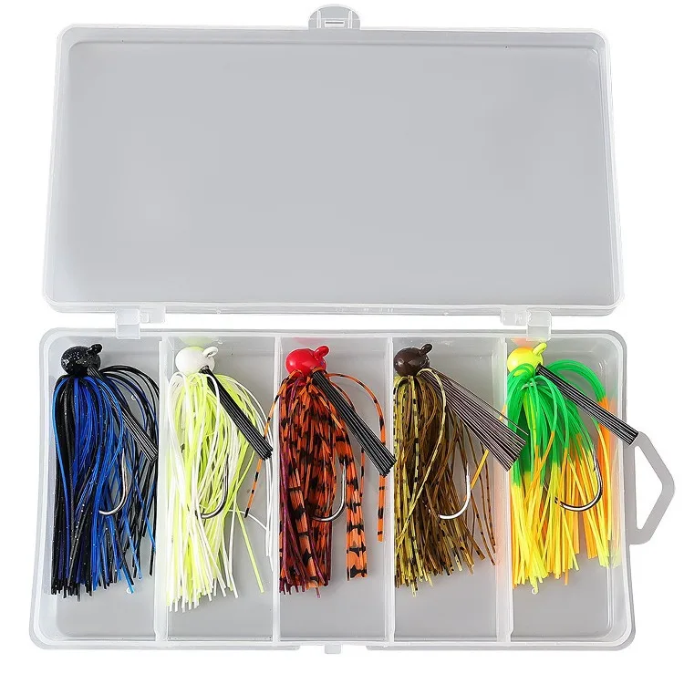 

Набор из 5 искусственных рыболовных приманок-джигов Brush Jig, 12 г, для пресноводной и морской рыбалки