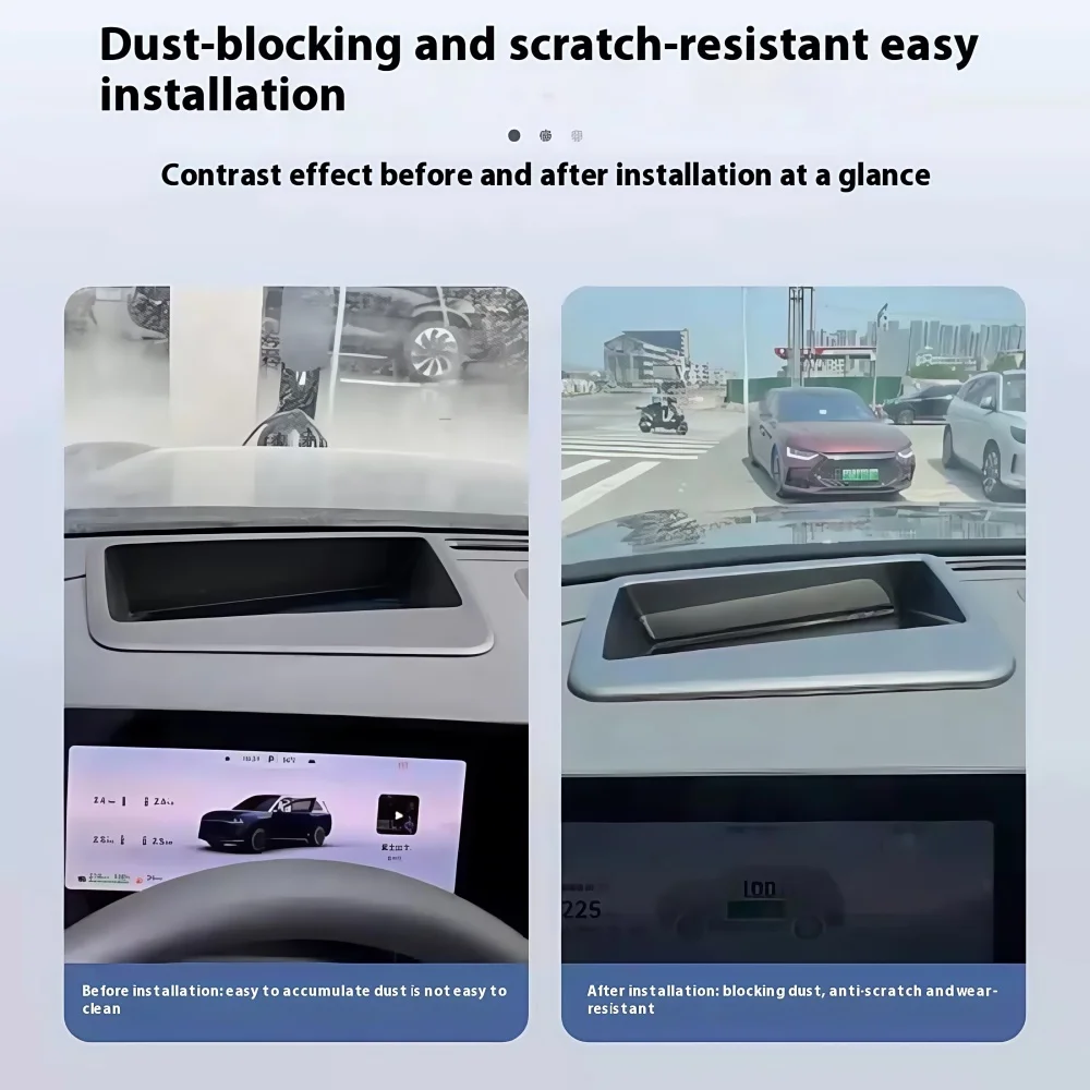 For Hyundai Santa Fe 2024 2025 LHD Car HUD Protective Cover Head-Up Display Dust Cover Frame Windshield Car Accessories