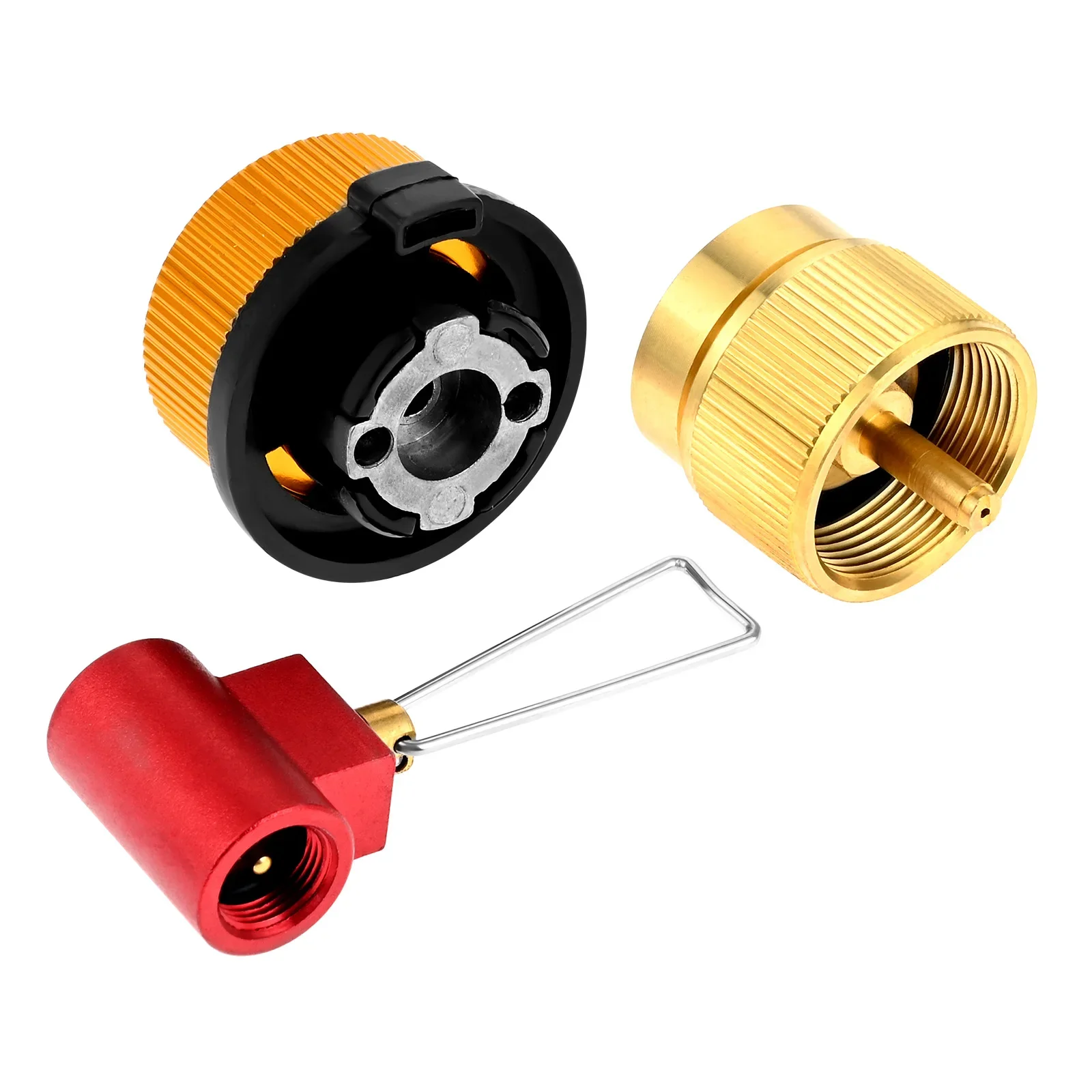 3pcs Camping Stove Burners Gas Refill Adapters EN417 Lindal Valve Canister Shifter Backpacking Stove Propane/Isobutane/Butane
