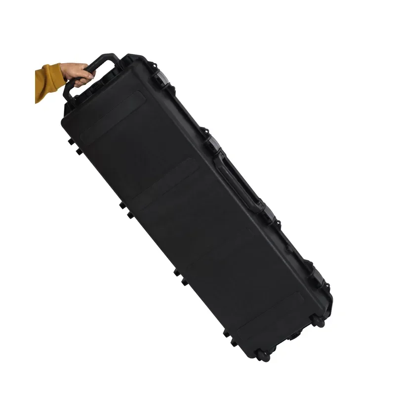 Custom Large ABS Hard Plastic Waterproof Rolling Toolbox With Foam Insert For Industrial Equipment Storage And Transport
