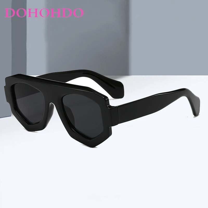 

Fashion Luxury Brand Designer Large Frame One Piece Sunglasses Men Women Retro Trend Outdoors Travel Shades Sun Glasses UV400