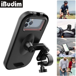 Waterproof Bicycle Handlebar Phone Holder Case Universal Motorcycle Scooter Rainproof Phone Stand Bag for 4.7-6.8 inch Cellphone