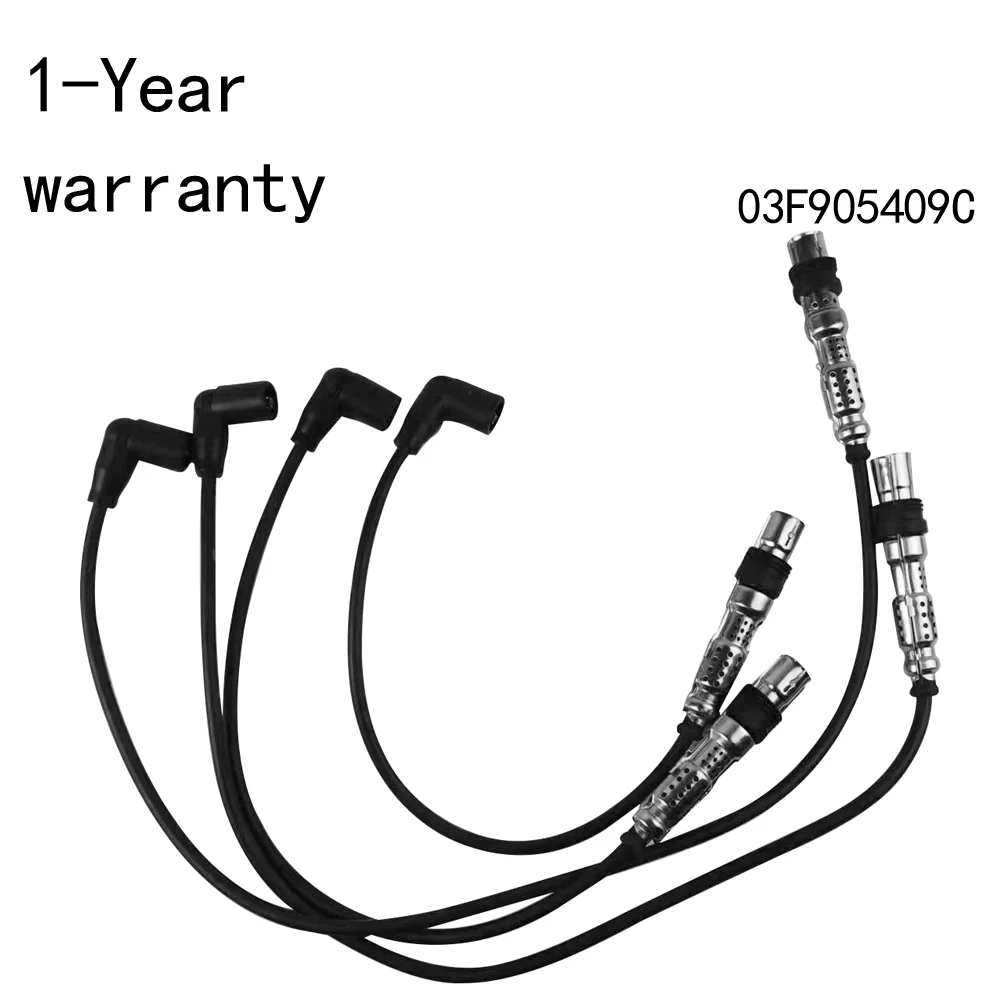 A set Lgnition lead For Skoda Yeti Octavia Rapid Fabia Audi A3 S3 A1 VW Polo Golf Jetta beetle 03F905409C