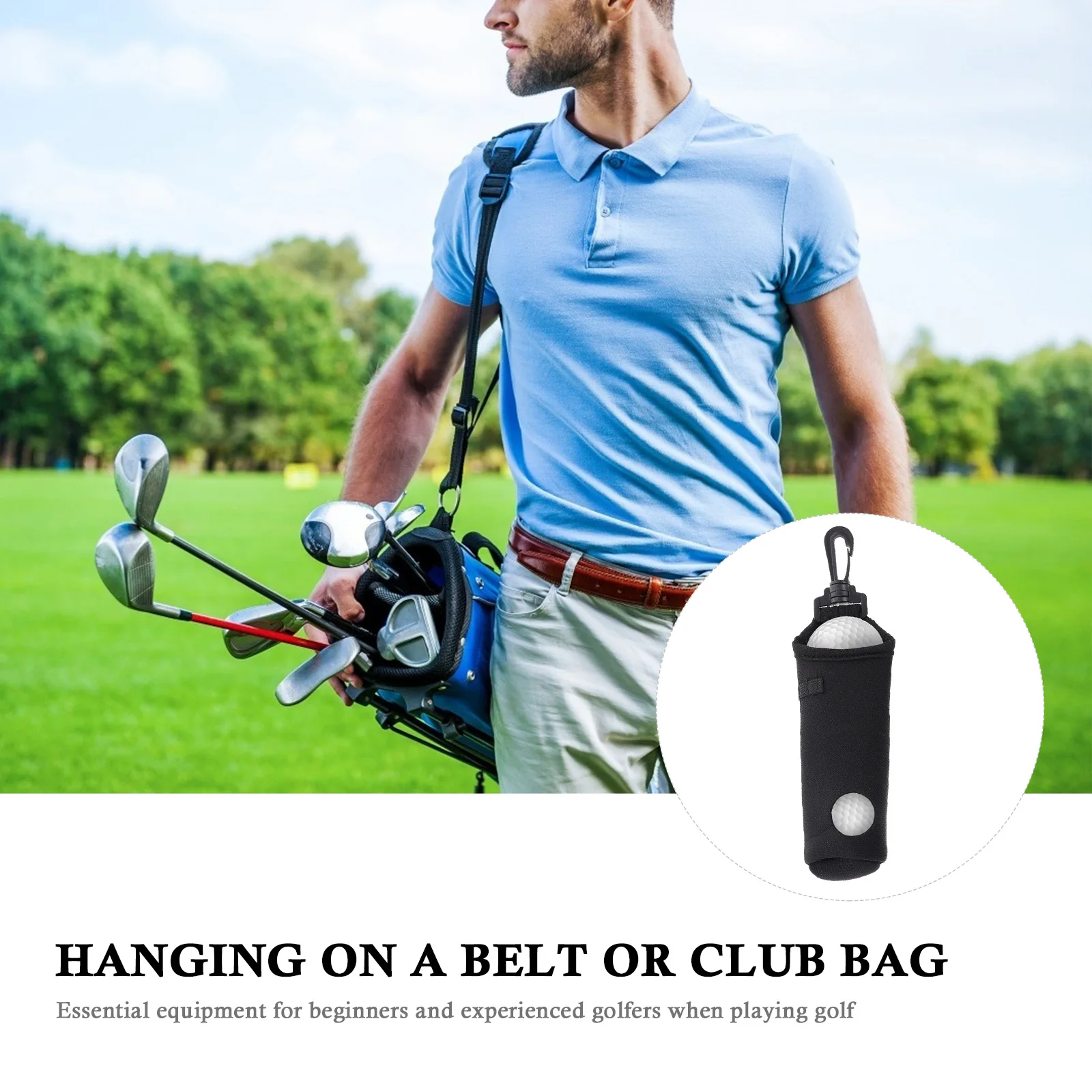 

Golf Ball Storage Bag Premium Durable Material Buckle Design Easy Use Portable Bag Essential Equipment Golfers