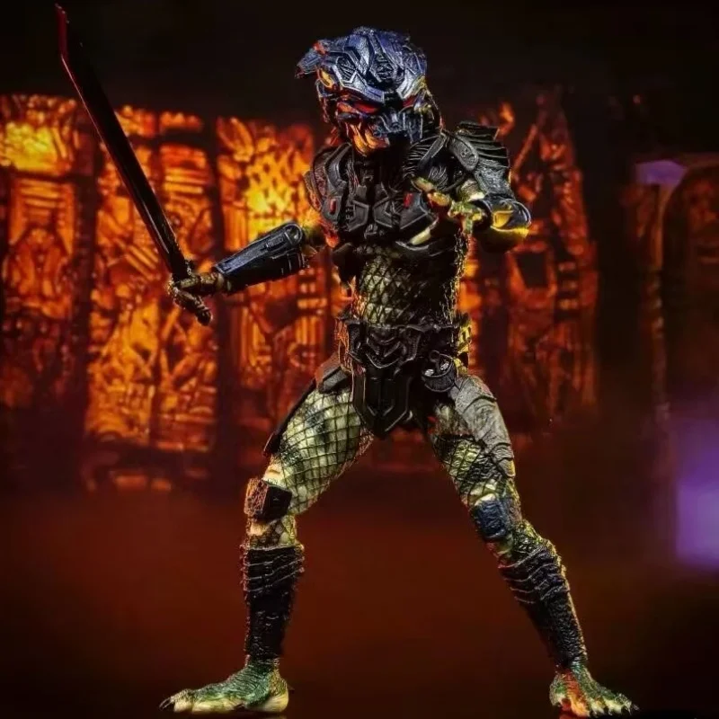 NECA Iron Blooded Warriors P2 Luxury Edition - Figura de ação com olhos de luz LED e peça de mão móvel conjunta Máscara resistente