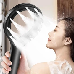 New Circle High Pressure Handheld Shower Head Powerful Shower Spray Sets Home Bathroom Rain Shower Mixer Bathroom Accessories