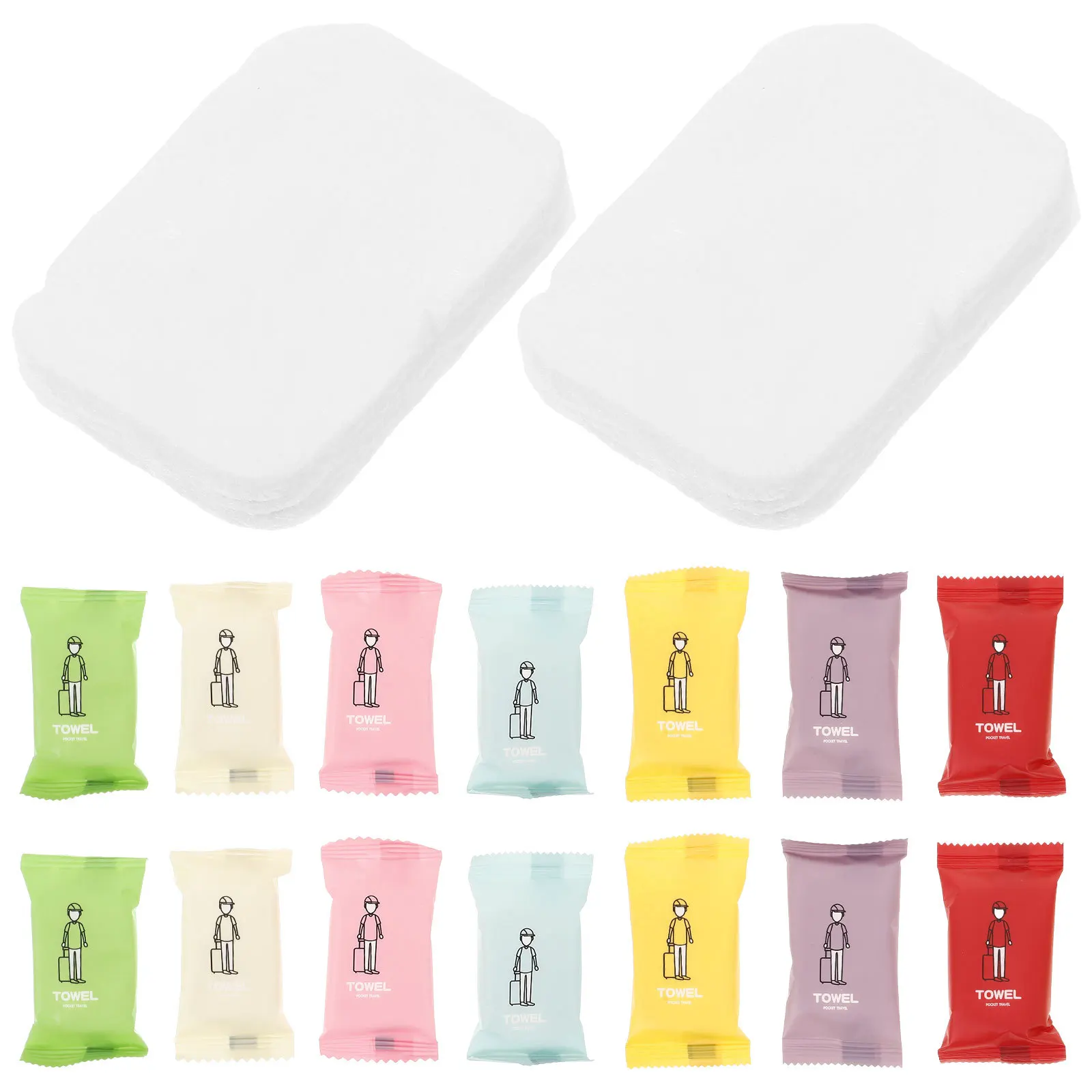 

70pcs Portable Compressed Towel Tablets Disposable Face Towels For Travel Hiking Camping Outdoor Soft Mini Water