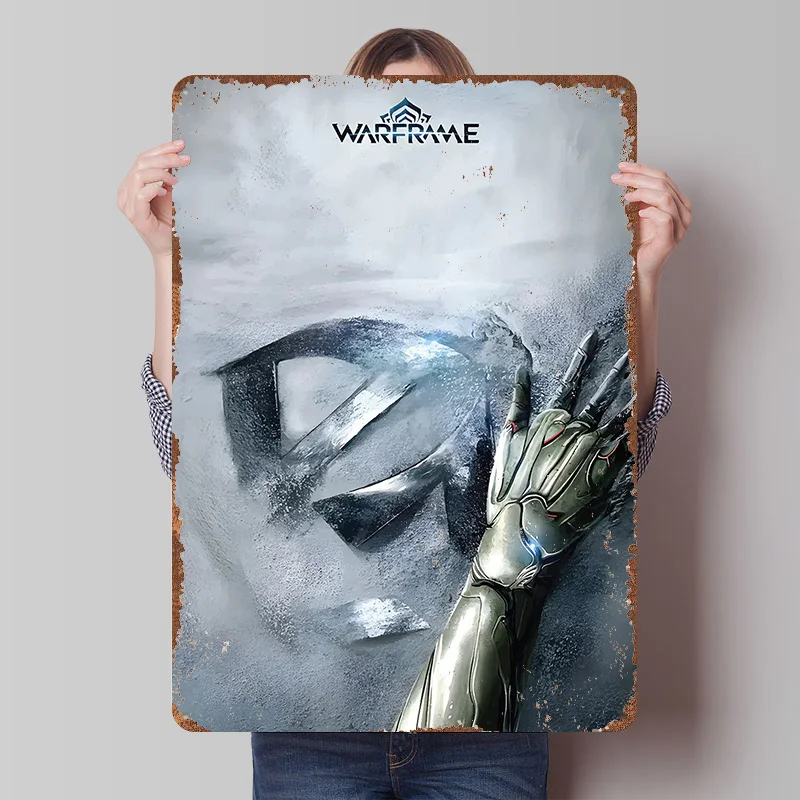 Warframe Metal Poster Customized Wall Art Retro Vintage Tinplate Signs for Decoration Garage Decorations Bar Accessories House