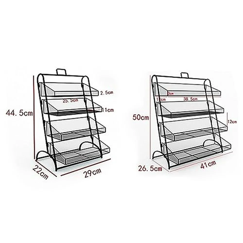 Retail Store Display Rack Countertop Stand with Large Capacity for Chips Books and Crafts Metal Wire Basket Organizer
