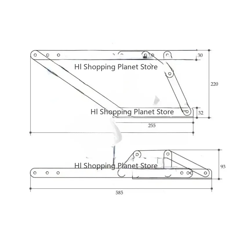 Functional Sofa Bed Box Accessory Drawer Hinge Drawer Broaching Machine Connector Space Saving Telescopic Hinge