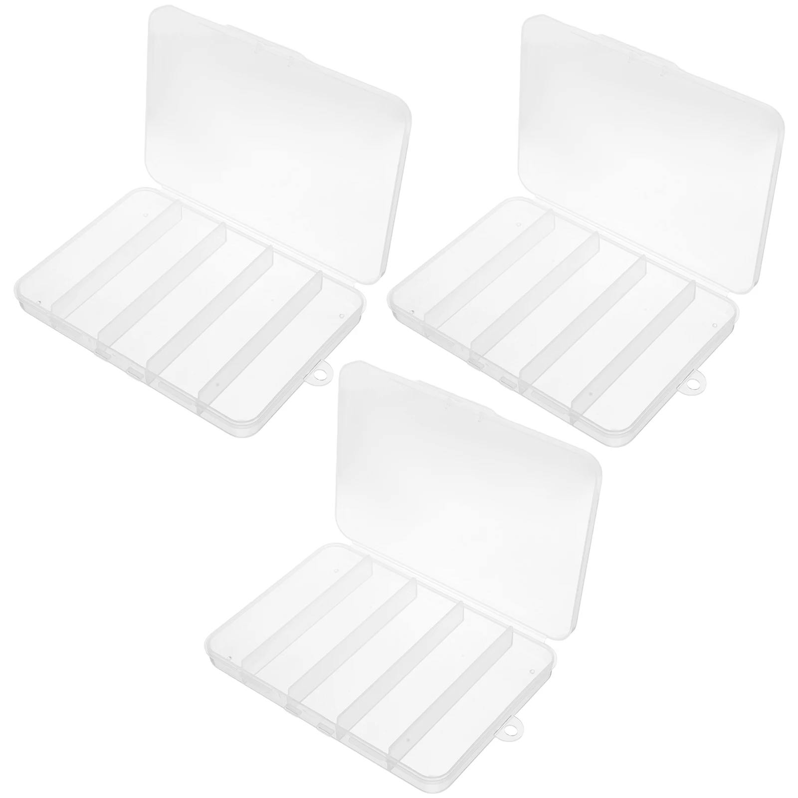 

3 pcs Tool Storage Boxes Clear PP Plastic DIY Organizer Containers for Small Screws Fishing Lures Hair Accessories Jewelry