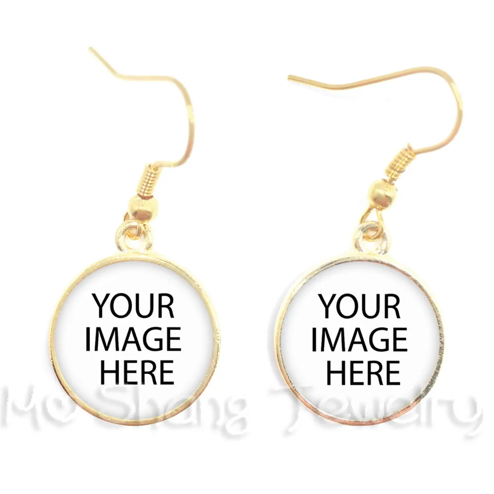 CUSTOM PHOTO Drop Earrings Custom Earrings Photo of Your Baby Child Mom Dad Grandparent Loved One Gift for Family Member