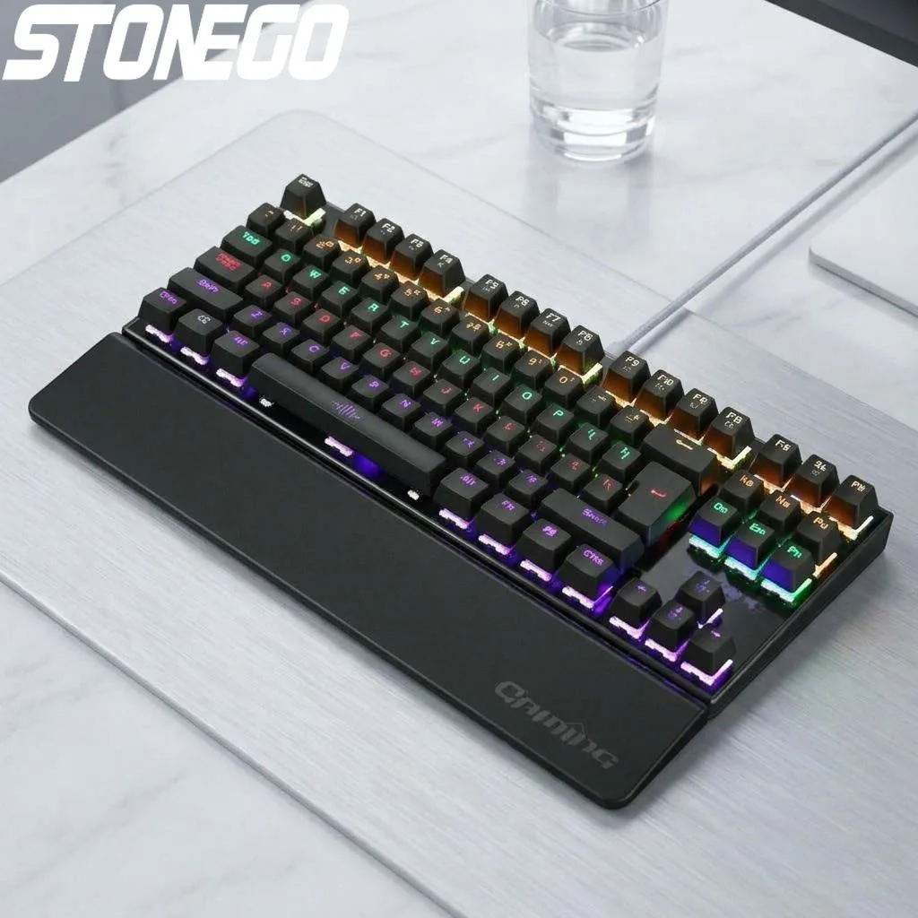 

Wired RGB Mechanical Gaming Keyboard 26Keys Anti Ghosting Backlit USB LED PC Gamer Accessories