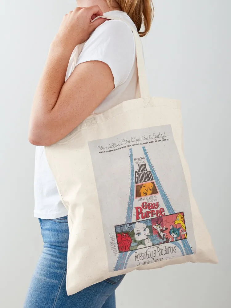 

Gay Purr-ee - 1962 - Vintage Animation Tote Bag hand bag ladies supermarket folding bag tote large tote