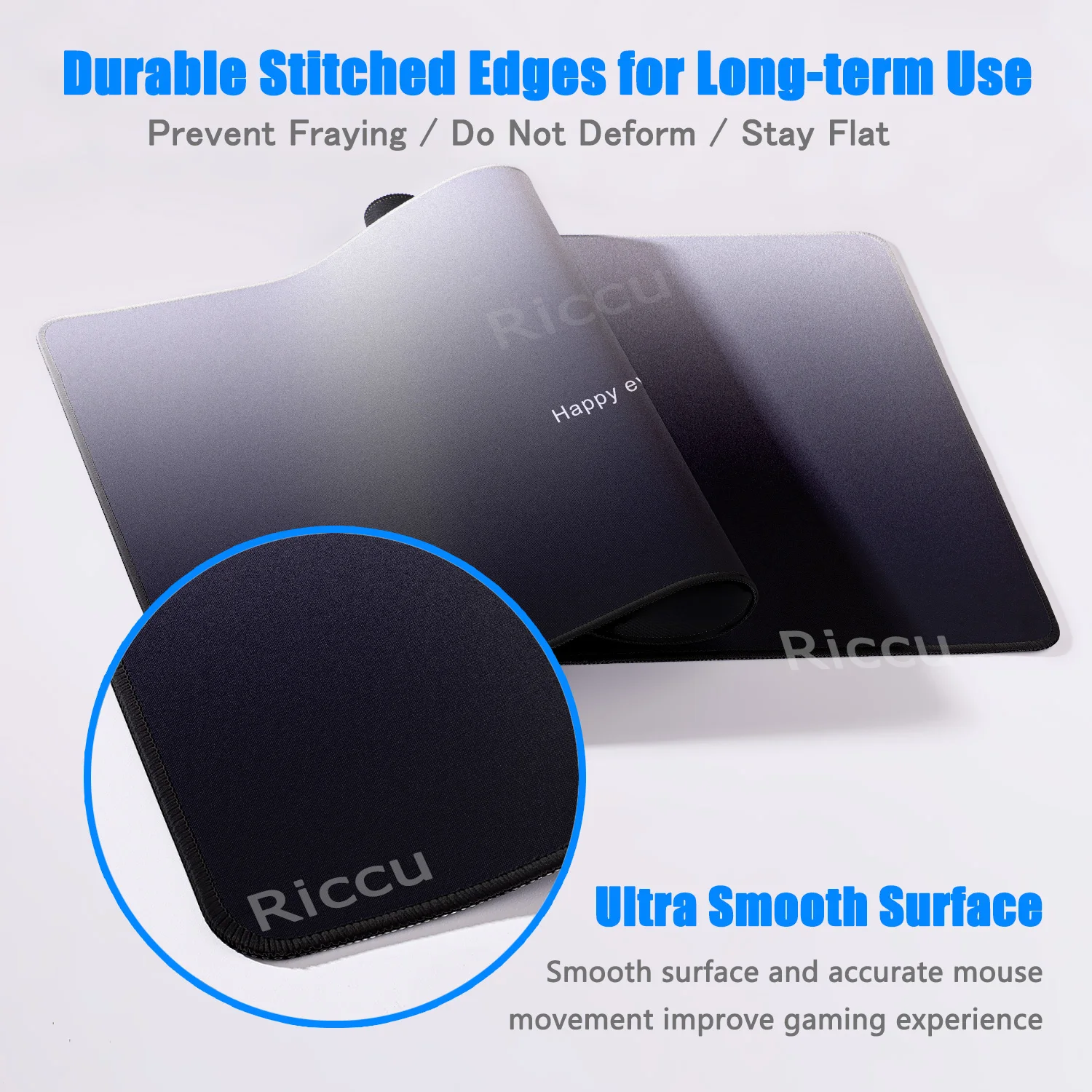 PC Gamer Mousepad Gradient Color Art Mouse Pad Large Black Mat Non-slip Rubber Simplicity Rug Hot Desk Design Mousepads 100x50cm