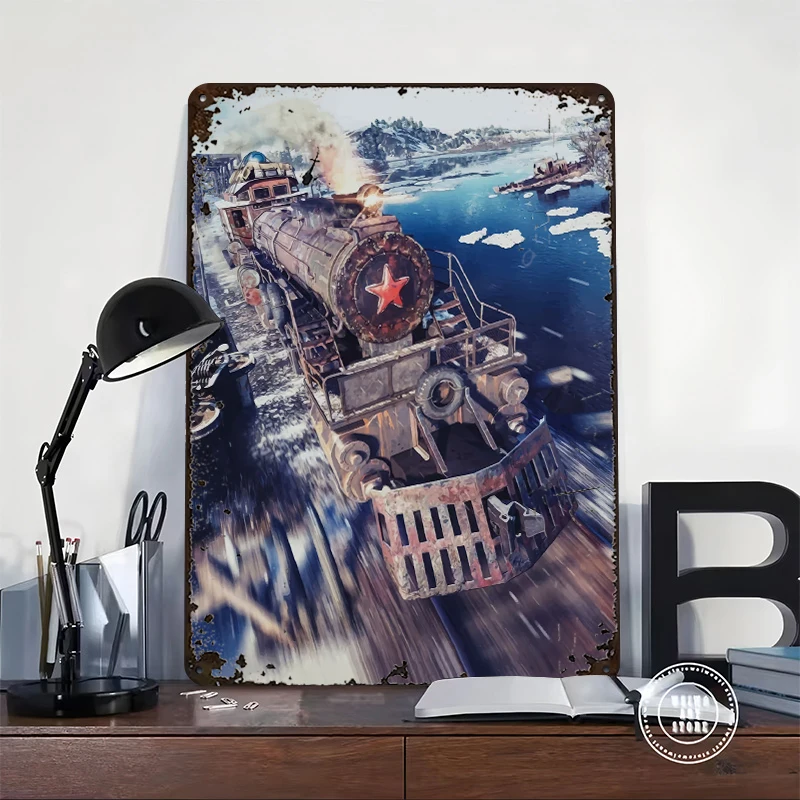 Metro Exodus Lightly 3D Metal Poster Customized Wall Art Vintage Metal Signs for Man Cave Luxury Decoration Home Decor Room Cozy