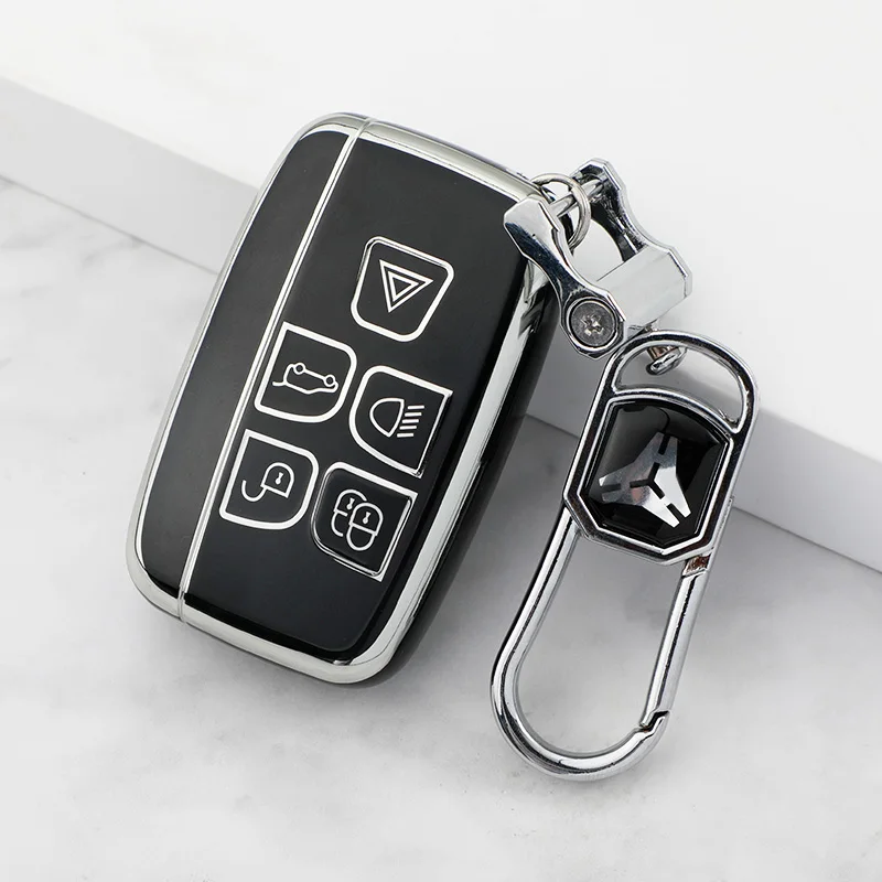 Caso chave do carro para Land Rover, Shell de guitarra, suporte Fob, capa para Range Rover Sport Evoque, Freelander, Velar, descoberta 4, Jaguar XE, XJ, XF